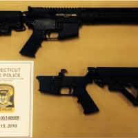 <p>Some of the guns seized from Michael Giannone of New Fairfield.</p>