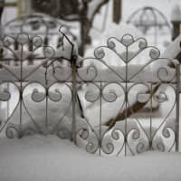 <p>The scene in Tarrytown during the snowstorm.</p>