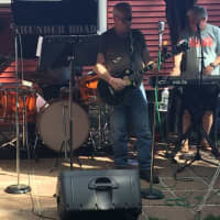 <p>The band Thunderroad plays at a backyard barbecue fundraiser at the Fortises&#x27; Fishkill home last summer in 2016.</p>