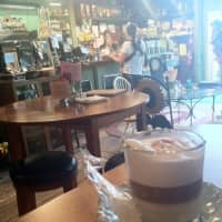 <p>One of the many coffee concoctions at The Freight House Café in Mahopac.</p>
