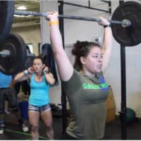 <p>Hazel Luque, 26 of Hasbrouck Heights, trains at Great White CrossFit in Hackensack.</p>