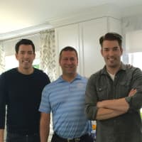 <p>Artie Lange with the Property Brothers. Arthur Lange Inc. of Bronxville was hired for four local home renovation projects that will appear on the popular HGTV seriess in April and May.</p>