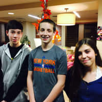 <p>From left, Heavenly Productions Foundation youth volunteers and Byram Hills High School students: Alex Rosenblatt, James Fallon and Julia Gizzi. </p>