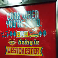<p>A Westchester example of a Seamless ad from Grand Central Station, promoting the online food delivery service. Variations of the ad can be found on billboards, posters, subways and buses in New Jersey and New York City.</p>