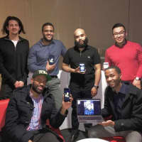 <p>Back row, from left: Matthew Adel-Arnold, Anthony Berroa, Mathew Gonzalez, John Yu. Front row: Front row, from left: Frank Ozoria and Alfonzo Smith. Adam Sarraga joins the crew from Los Angeles via FaceTime.</p>