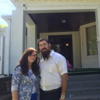 <p>Rutherford&#x27;s Bina and Yitzchok Lerman outside of their Montross Avenue home.</p>