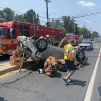 <p>The scene of the crash in Montgomery County.</p>