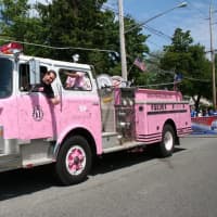 <p>Guardians of the Ribbon&#x27;s shiny, pink truck will help Woodcliff Lake raise money for breast cancer research.</p>