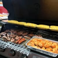 <p>The chicken meatballs, lamb chops and hot dogs that Ossining resident Gina Gray whipped up to show the Food Network folks how well she does tailgating feasts.</p>