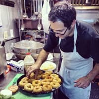 <p>Chef Giyora Malka of Hummus Elite in Englewood preps fresh daily dishes.</p>