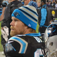 <p>Carolina Panthers tight end, Greg Olsen, in a game against the New England Patriots.</p>