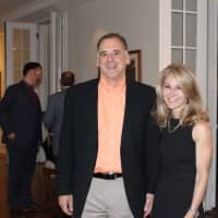 <p>Rye YMCA Executive Director Gregg Howells with Maureen Gomez of Rye who was honored with the YMCA’s Community Service Award. Gomez also is board president of the Carver Center in Port Chester.</p>