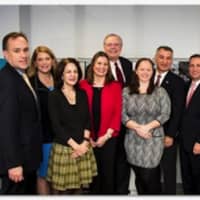 <p>Shown at The Center for Sexual Assault Crisis Counseling and Education, from left,  Peter Tesei, Jayme Stevenson, David Martin, Carlo Leone, Bob Duff, Gayle Weinstein; front, from left, Gail Lavielle, Ivonne Zucco and Veleska Martin.</p>