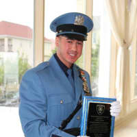 <p>Christopher Guglielmo was named New Rochelle&#x27;s Police Officer of Year.</p>