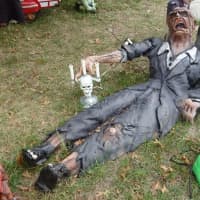 <p>The ghoulish figures on the ground at a Waldwick home spook many who pass by it.</p>