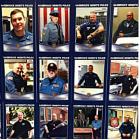<p>a sample of the HHPD trading cards</p>