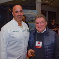 <p>X2O Chef Peter X. Kelly of Yonkers, right with Chef David Amorelli of Hastings&#x27; Harvest on Hudson, left, at the spring kick-off of Hudson Valley Restaurant Week.</p>