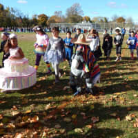 <p>Cottage Lane Elementary staff and students take their Halloween fun outside.</p>