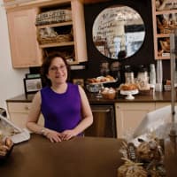 <p>Helene Godin, owner of By the Way Bakery, in her Hastings, N.Y., shop.</p>