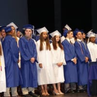 <p>Hendrick Hudson High School graduates received their diplomas on Sunday at SUNY Purchase.</p>