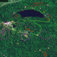 <p>An aerial view of the hoped-for future site of Mountain Scout Earth School in Dutchess County.</p>