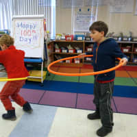 <p>Students at Increase Miller Elementary School celebrate with 100th school day.</p>