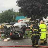 <p>Both the Jeep and an SUV had to be towed.</p>