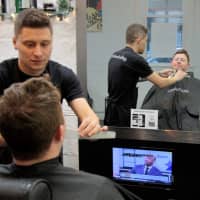 <p>The Shave Bar donated complimentary shaves to officers.</p>