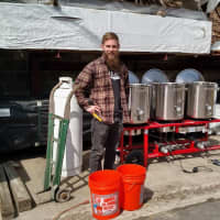 <p>Brewing up excited at Nod Hill Brewery in Ridgefield.</p>