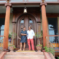 <p>Andrea Caccuro and Nelson Diaz at their home/AirBnB in Haverstraw, Casa Hudson.</p>