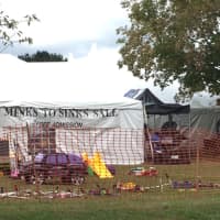 <p>The tents are set up and the donations are pouring in behind the orange snow fence for this weekend&#x27;s Minks To Sinks sale in Wilton.</p>