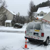 <p>A technician from Charter braved the snow to help fix an issue with a customer&#x27;s televisions.</p>