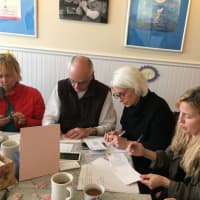 <p>Postcard writing at The Voracious Reader in Larchmont. The event will now be held the last Friday of the month from 10 a.m. to 4 p.m.</p>