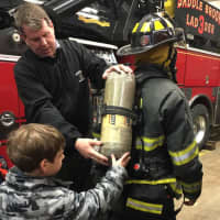 <p>Saddle Brook Boy Scouts visit fire department.</p>
