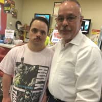 <p>Alex with his father George Rivera, who said: &quot;He knows he has to be a role model for other people, especially for other parents raising kids like him.&quot;</p>
