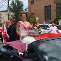 <p> Miss Polonia Stephanie Di Leo rides down Ray Street at the annual Pulaski Day Parade in Garfield Sunday morning, Oct. 4. </p>