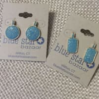 <p>Earrings from Blue Star Bazaar in Wilton.</p>