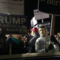 <p>Donald Trump supporters Saturday in New Hampshire.</p>