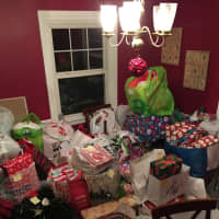 <p>Some of the gifts provided by Wyckoff Moms for families at Hilltop Haven.</p>