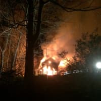 <p>The home was completely destroyed in the fire on Shadow Lane Thursday.</p>