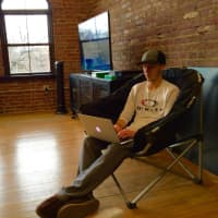 <p>Connor Bruggemann of Investor&#x27;s Corner hangs out in his 5th floor office.</p>
