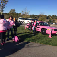 <p>Bergen County Pink Heals President John LaFalce brought the Ridgefield police department&#x27;s pink patrol car.</p>