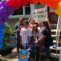 <p>Matthew Polifonte was welcomed home to Wayyne Friday.</p>