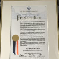 <p>The New York City proclamation honoring the late Julia Elizabeth Roman of Dumont, 43.</p>
