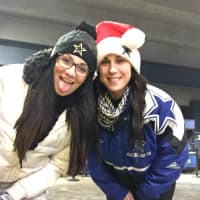 <p>Hackensack&#x27;s Alexis O&#x27;Shea, right, with friend and fellow Cowboys fan.</p>