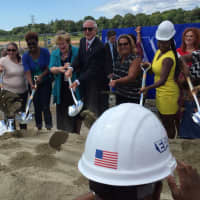 <p>Bridgeport Mayor Bill Finch attends the groundbreaking Friday of a new high school to replace Harding High School.</p>
