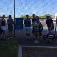 <p>Players await their matches with excitement at the Slammer Tennis World tournament in Norwalk.</p>