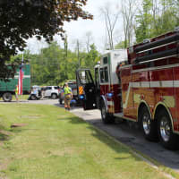 <p>Mahopac Fire arrives on the scene at Lupi Court.</p>