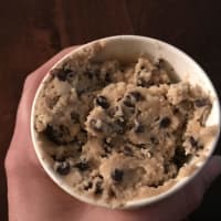 <p>The cookie dough is safe to eat, because it does not contain eggs and is made with heat-treated flour.</p>