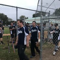 <p>The Cresskill Maulers leave the field following their win.</p>